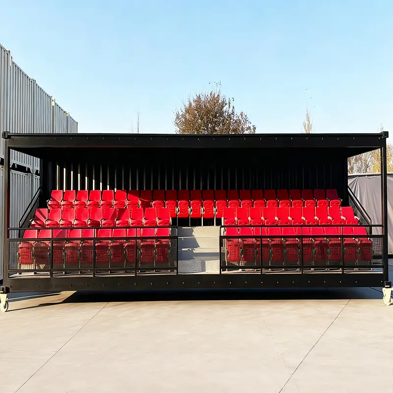 Commercial container grandstand