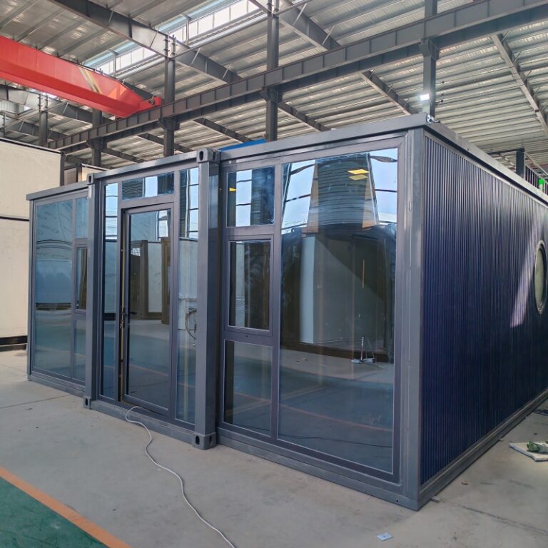 Expandable container with large windows and modern door design ideal for residential or office space use manufactured by a China factory