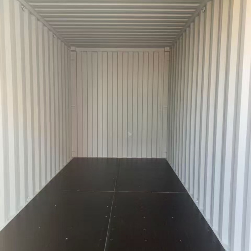 Industrial dry box container placed outdoors with reinforced steel structure produced by a China based container house manufacturing factory
