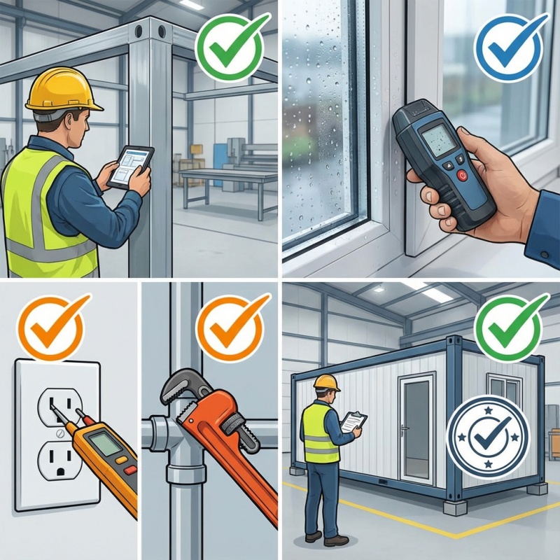 Container Inspection Inside Certified container house quality inspection steps