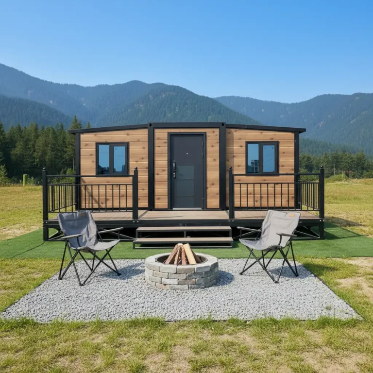 expandable container house for resort use