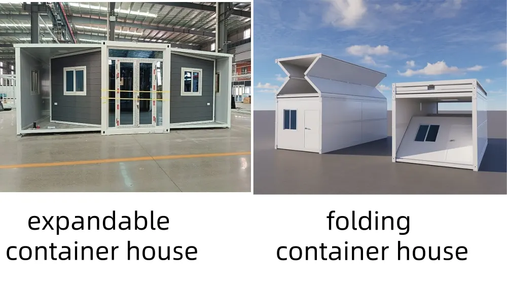 casa contêiner expansível vs casa contêiner dobrável