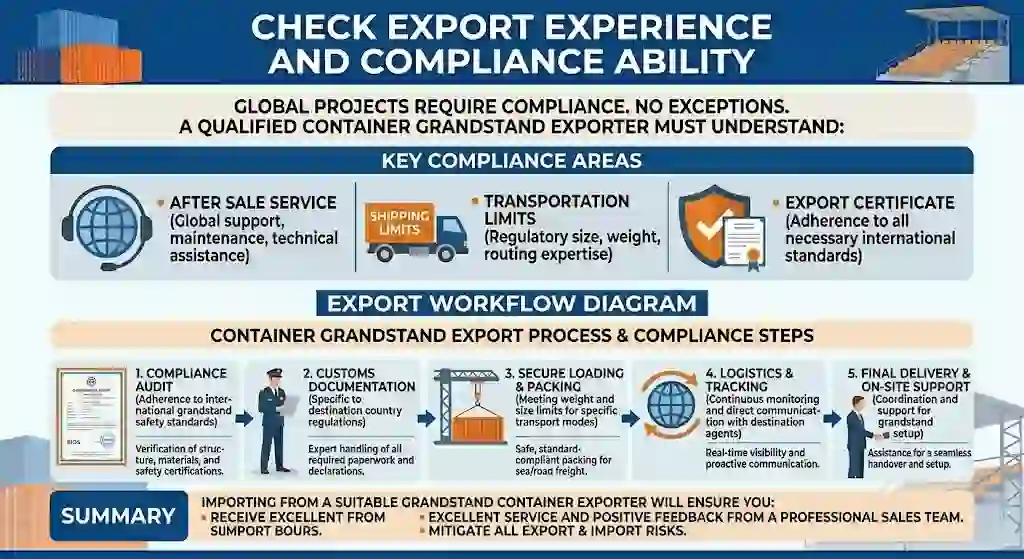 Check container grandstand supplier Export Experience for purchasing