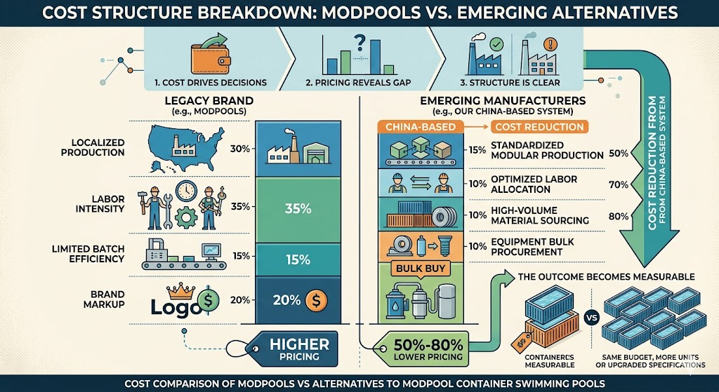 cost comparison of modpools vs alternatives to modpool container swimming pools
