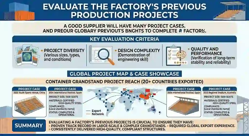 container grandstand supplier export container grandstand all around the world project