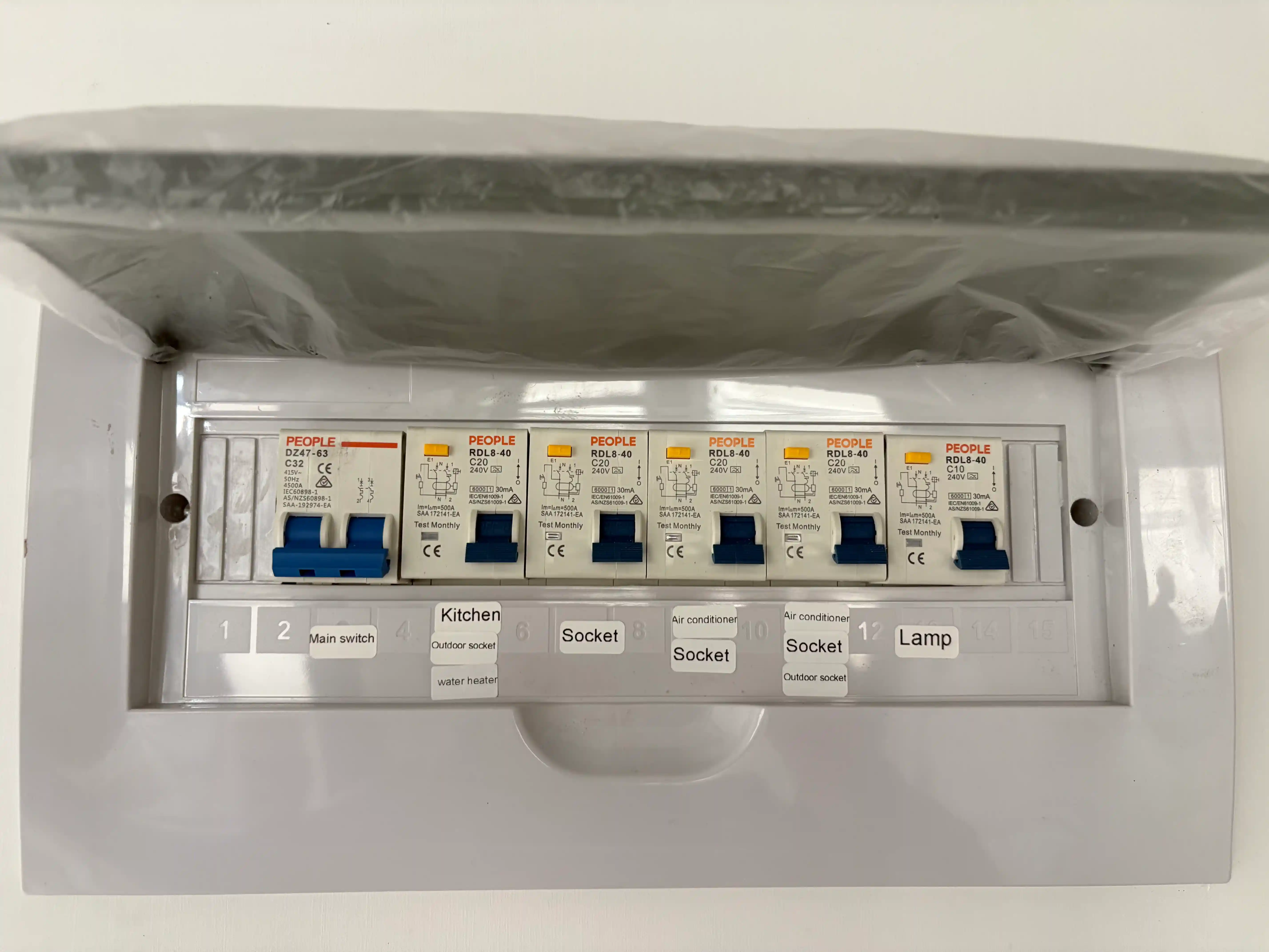 Each container house is equipped with a circuit breaker. This ensures that the electrical circuits in each room are functioning correctly.