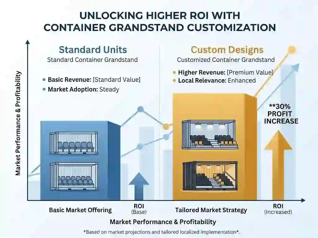 custom container grandstand Can increase profits