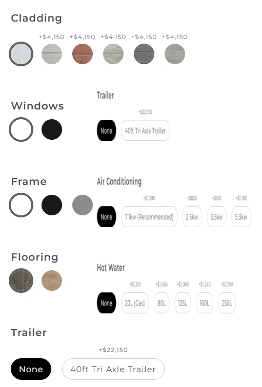 expressportables custom option list