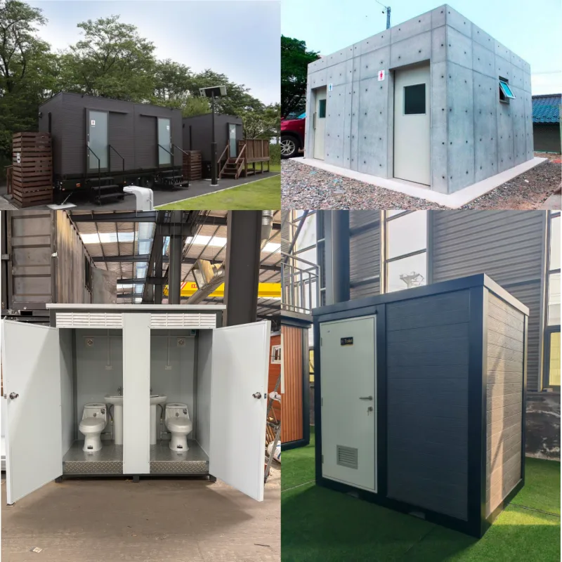 Display of different Prefab Restroom
