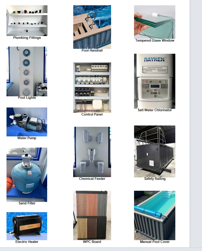 Container pool parts custom option display
