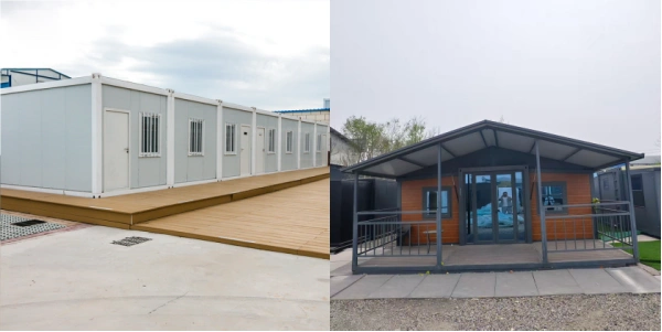 temporary-accommodation-on-a-construction Common forms:expandable container house and flat packing container