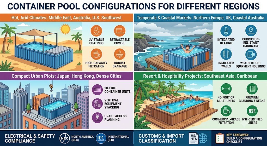 Container Pool Configurations for Different Regions