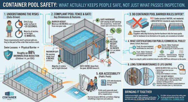 **sécurité des piscines en conteneur**