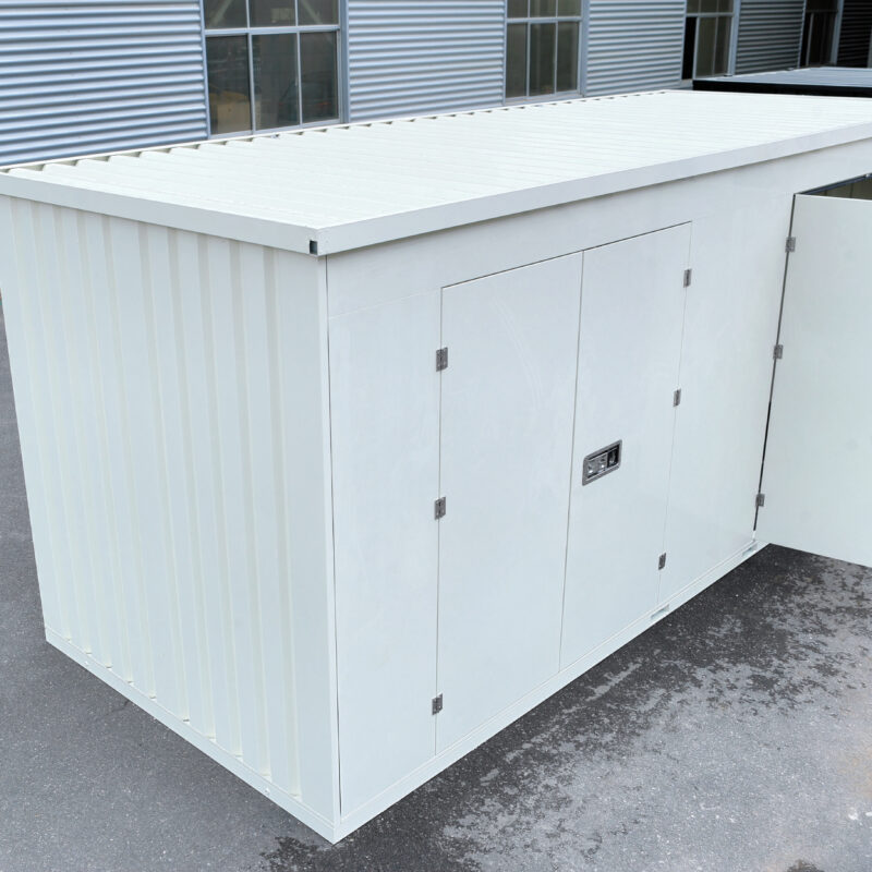 Flat Pack Self Storage Container 2/3/4 Side Doors Stackable Mobile Metal Storage Units for Outdoor Use