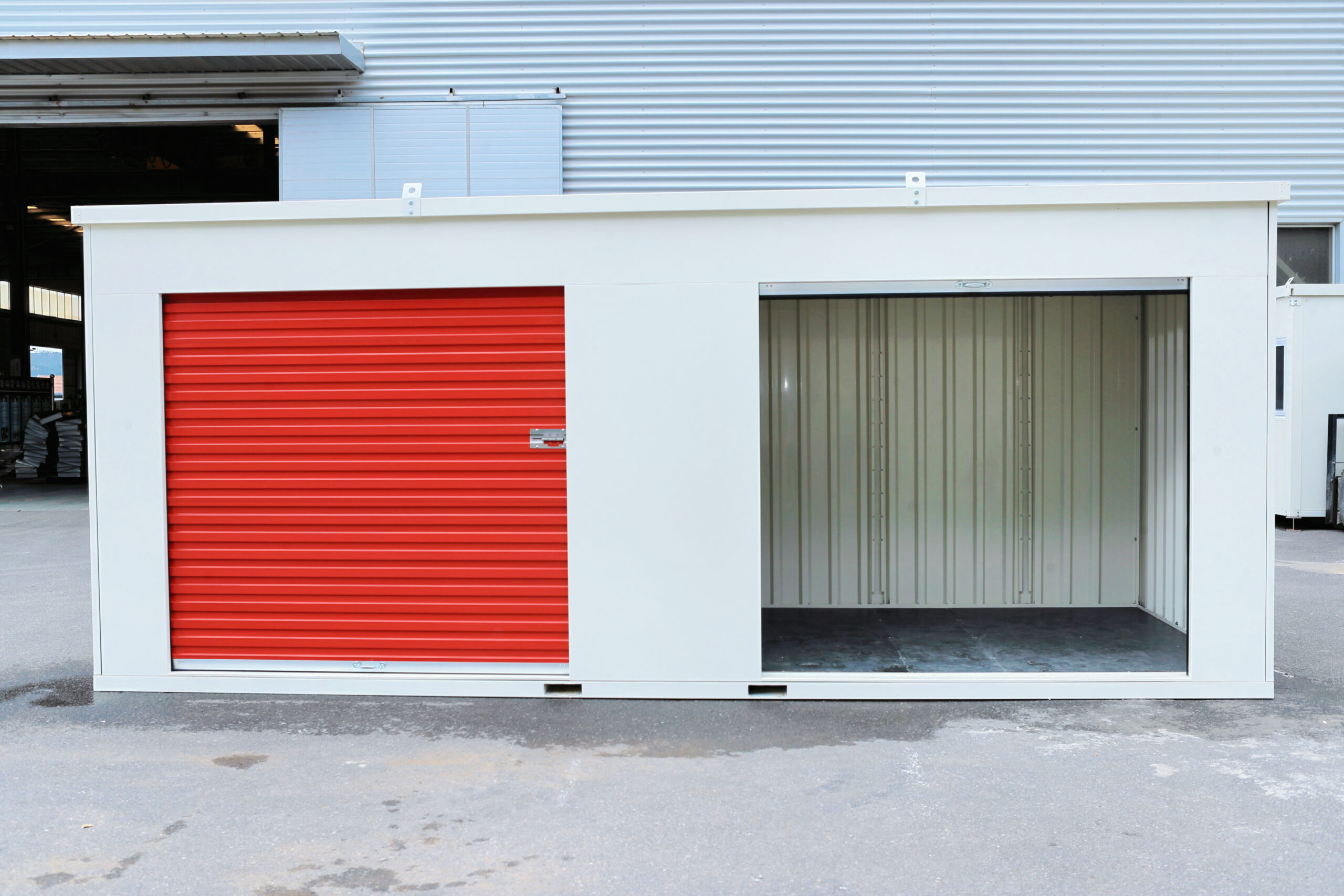 Flat Pack Self Storage Container 2/3/4 Side Doors Stackable Mobile Metal Storage Units for Outdoor Use - Imagen 5