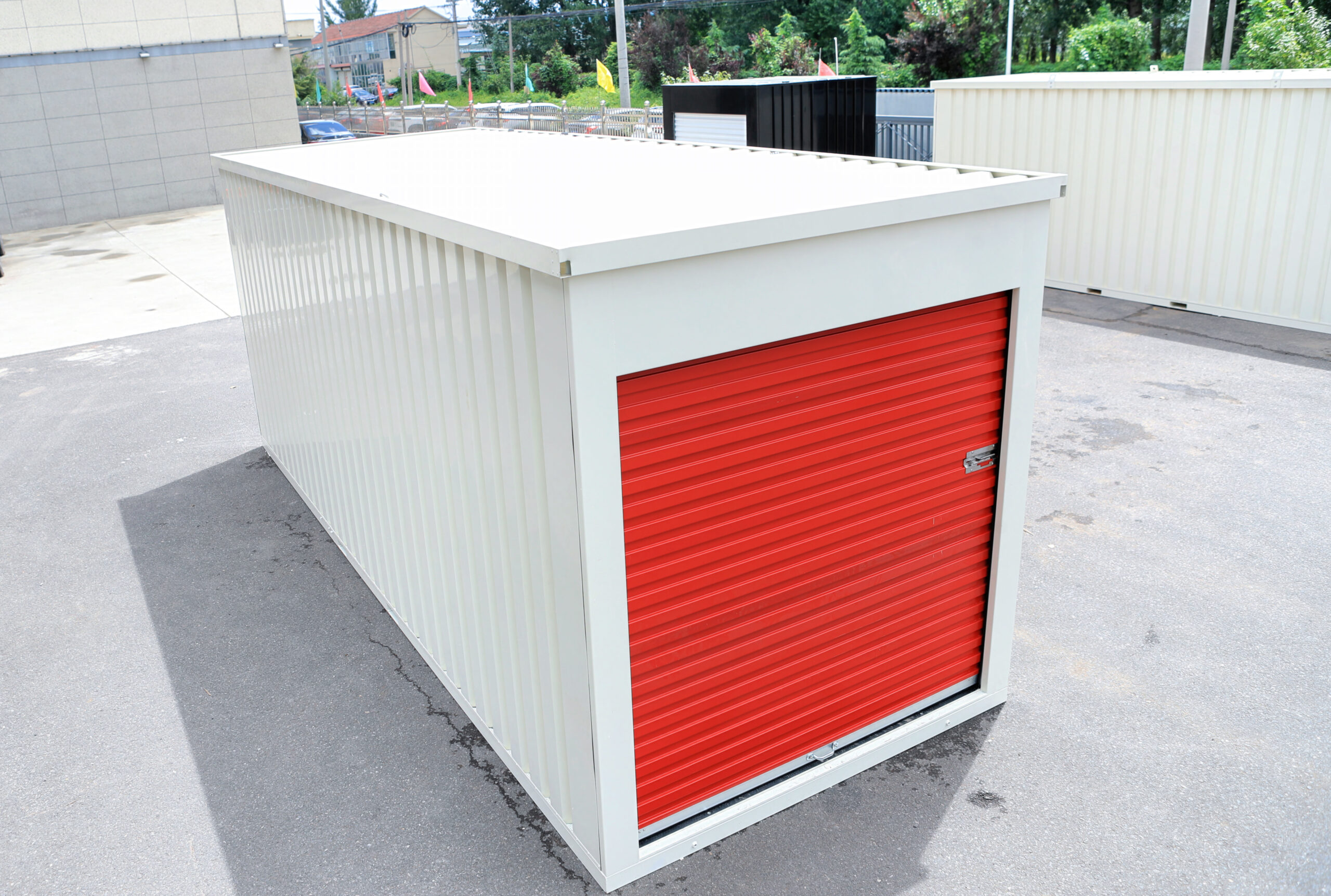 Flat Pack Self Storage Container 2/3/4 Side Doors Stackable Mobile Metal Storage Units for Outdoor Use - Imagen 7